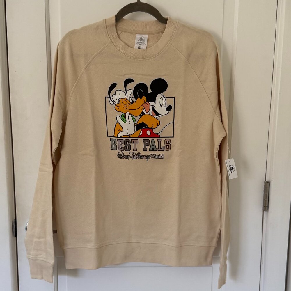 NWT Disney Parks Walt Disney World Best Pals Pluto and Mickey Sweatshirt Medium